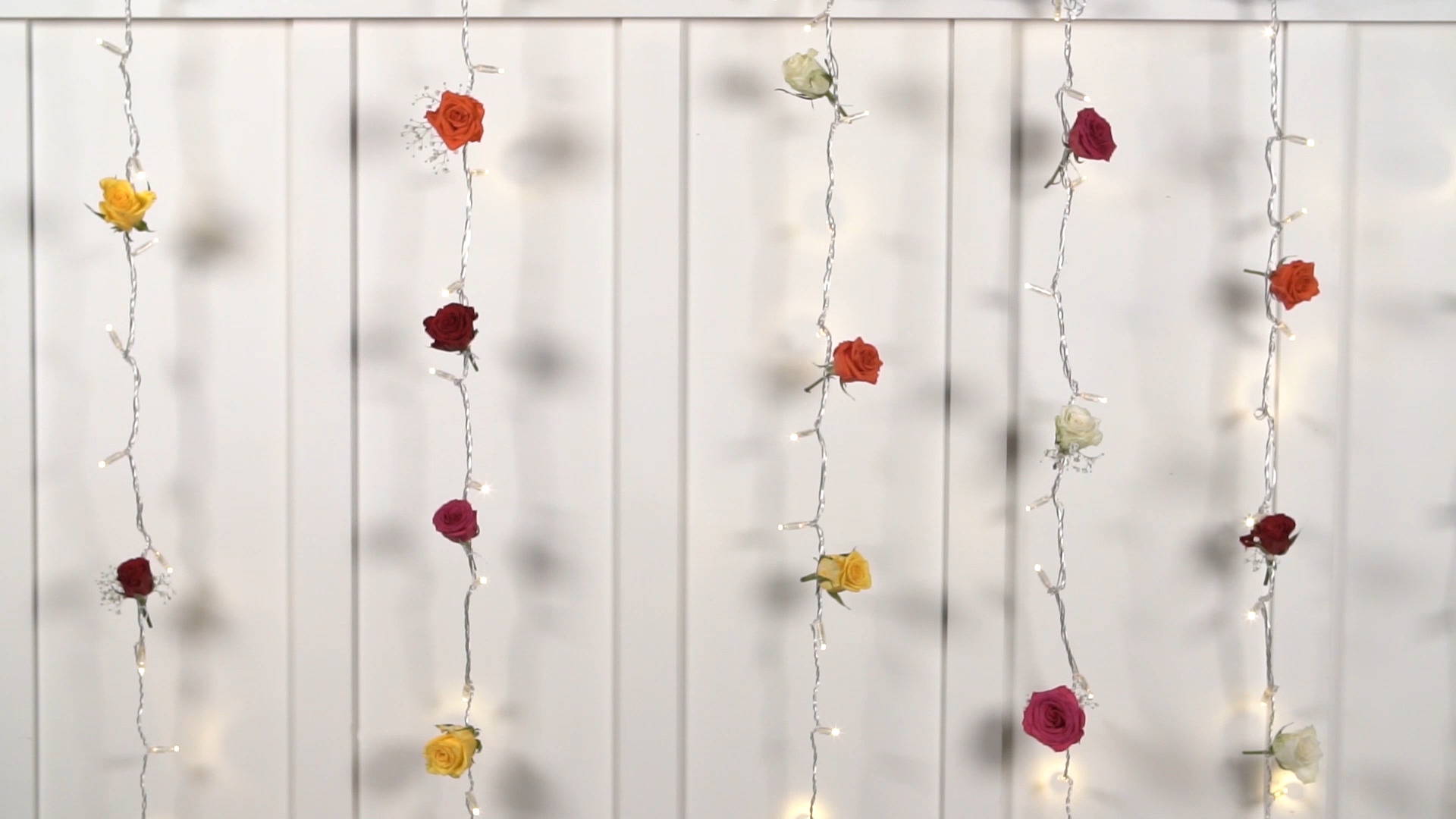 DIY Curtain Light Flower Wall