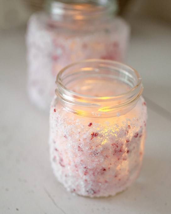 DIY Salt Jar Tea Light Holders