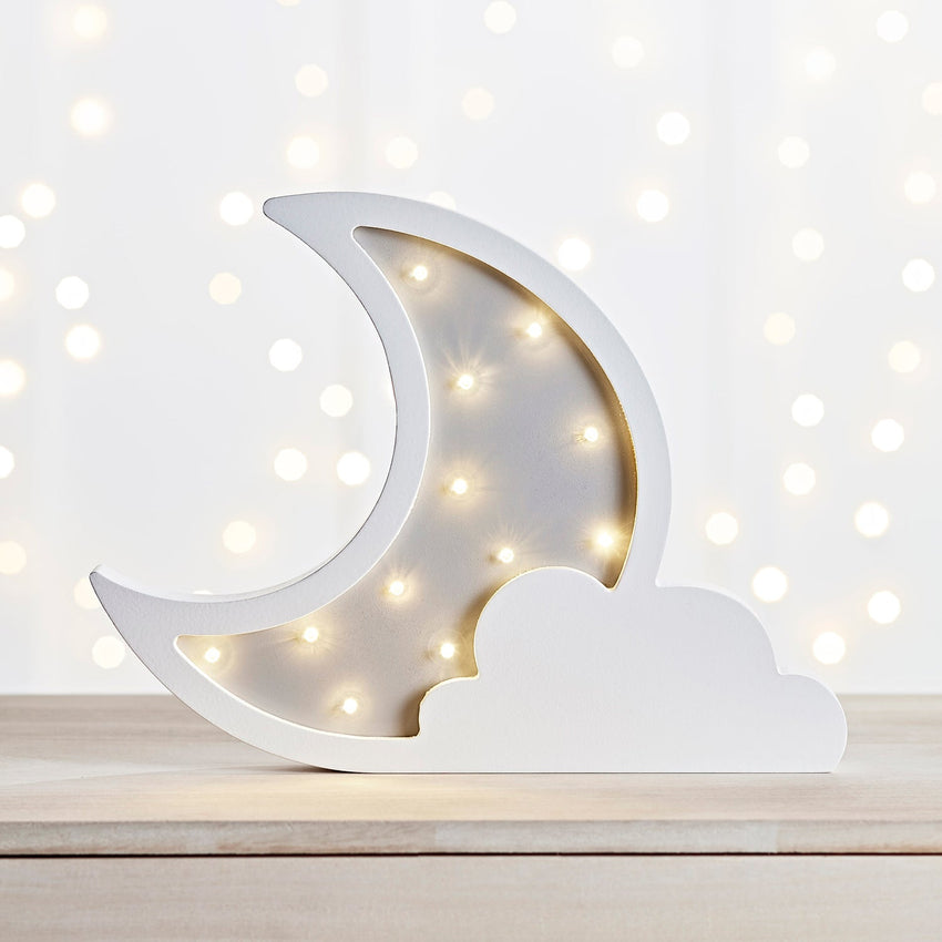Children's cloud and moon wall light