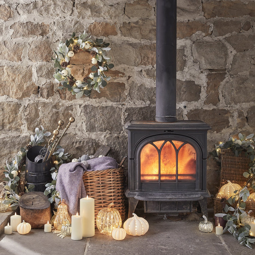 Antique White Pumpkin Autumn Table