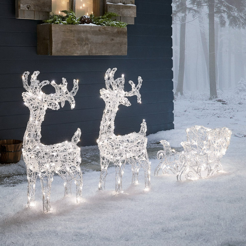 Reindeer & Sleigh Illuminated