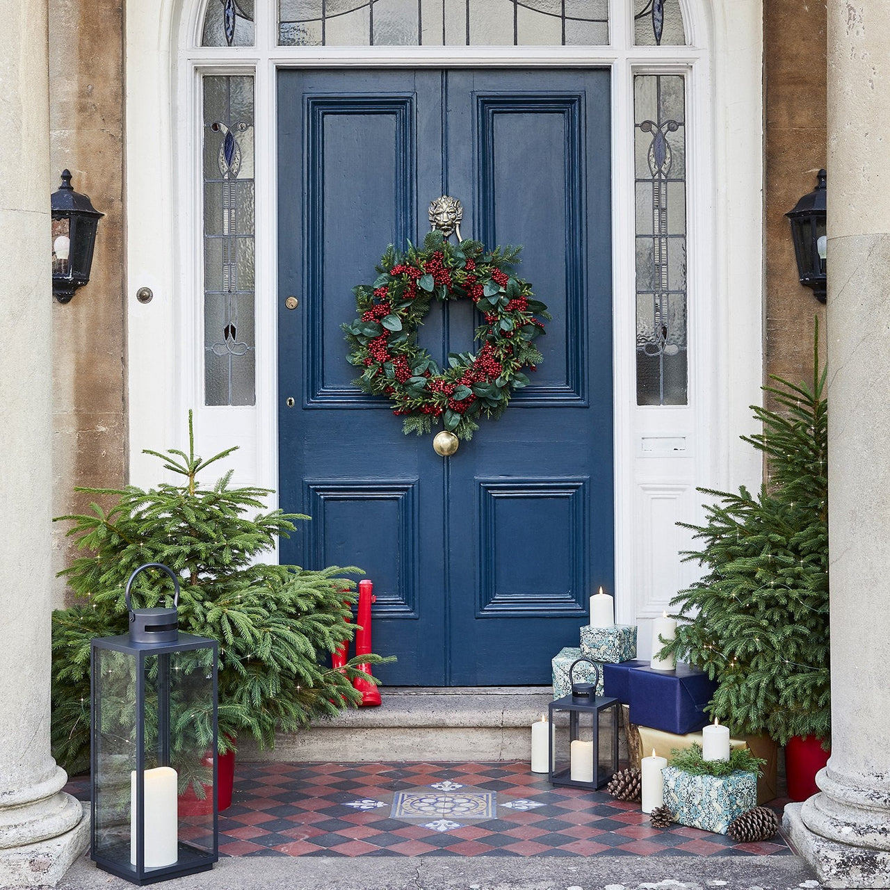 66cm Oversized Red Berry Christmas Wreath