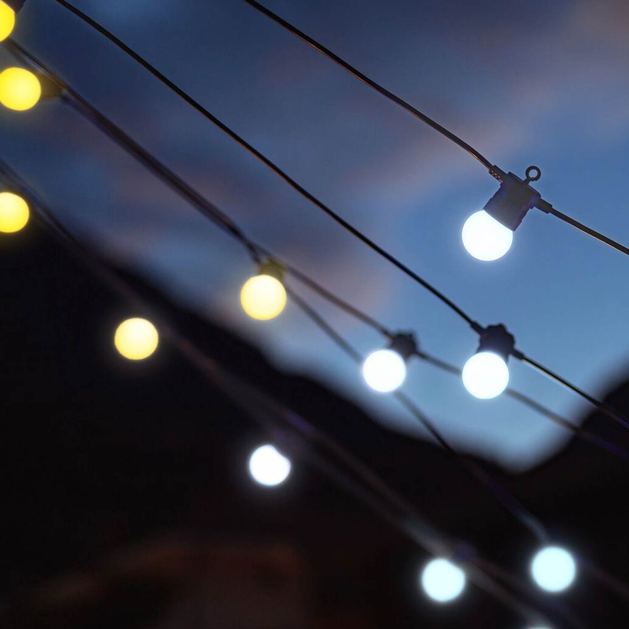 20m 40 LED Twinkly Smart App Controlled Festoon Lights Amber & White