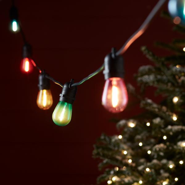 Ultimate Connect 80m 160 Multi Coloured Connectable Festoon Lights Black Cable
