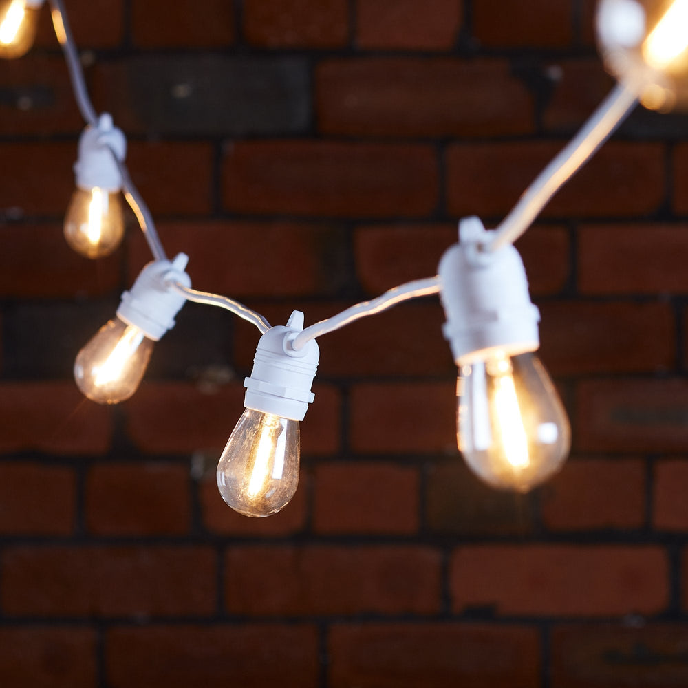 Ultimate Connect 60m 120 Warm White Festoon Lights White Cable