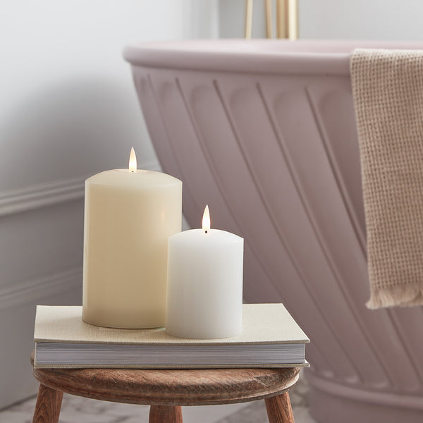 TruGlow® Ivory LED Chapel Candle 15cm