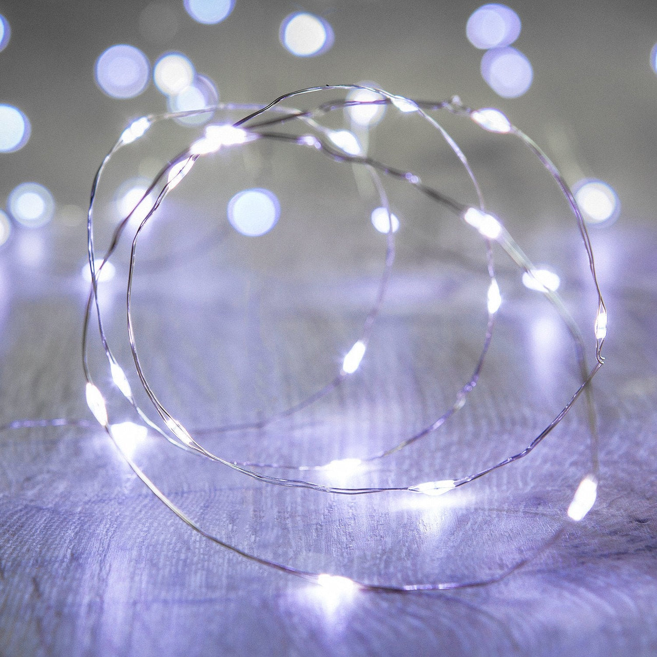 100 White LED Micro Fairy Lights