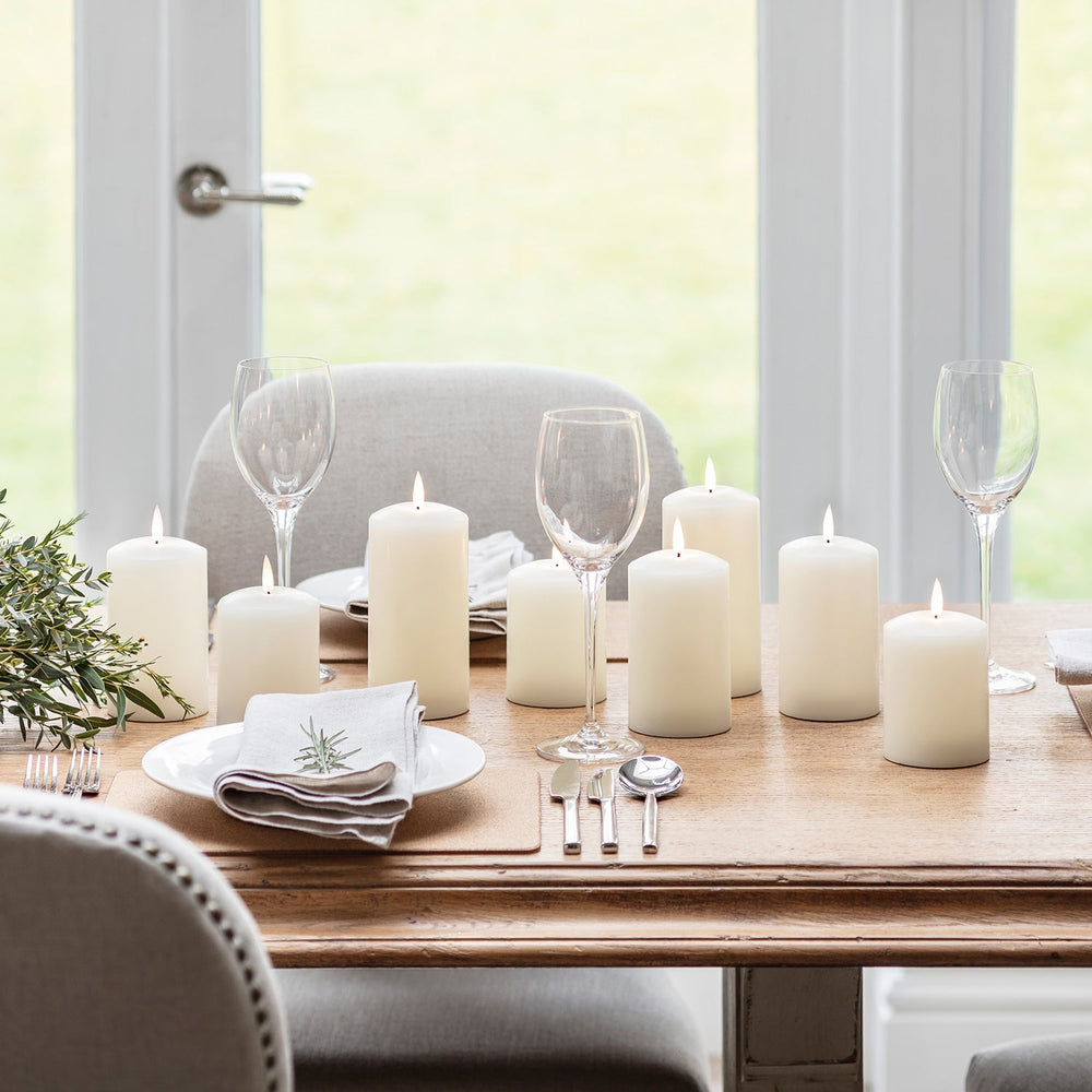 TruGlow® Ivory LED Pillar Candle Bundle