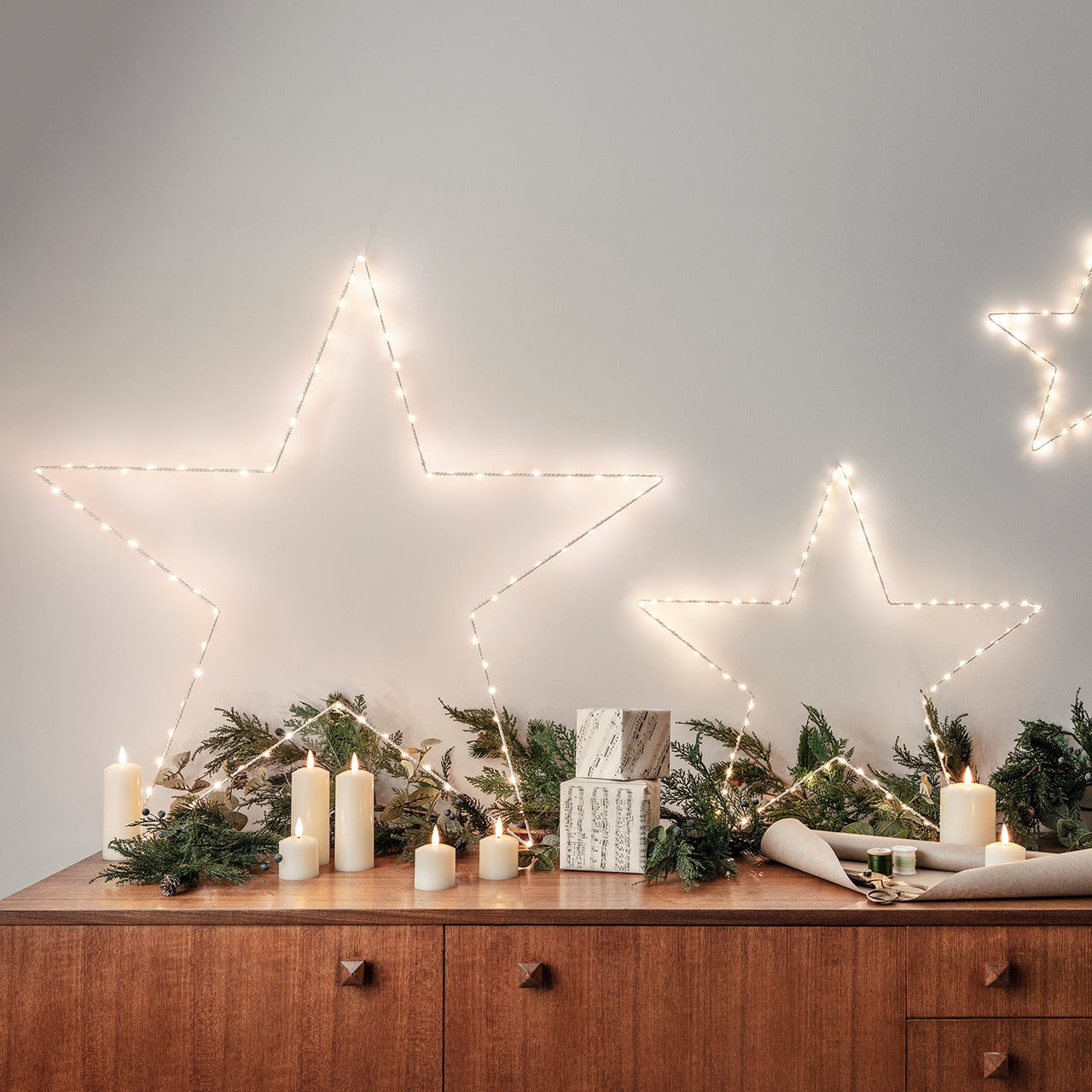 TruGlow® Ivory LED Slim Pillar Candle Trio