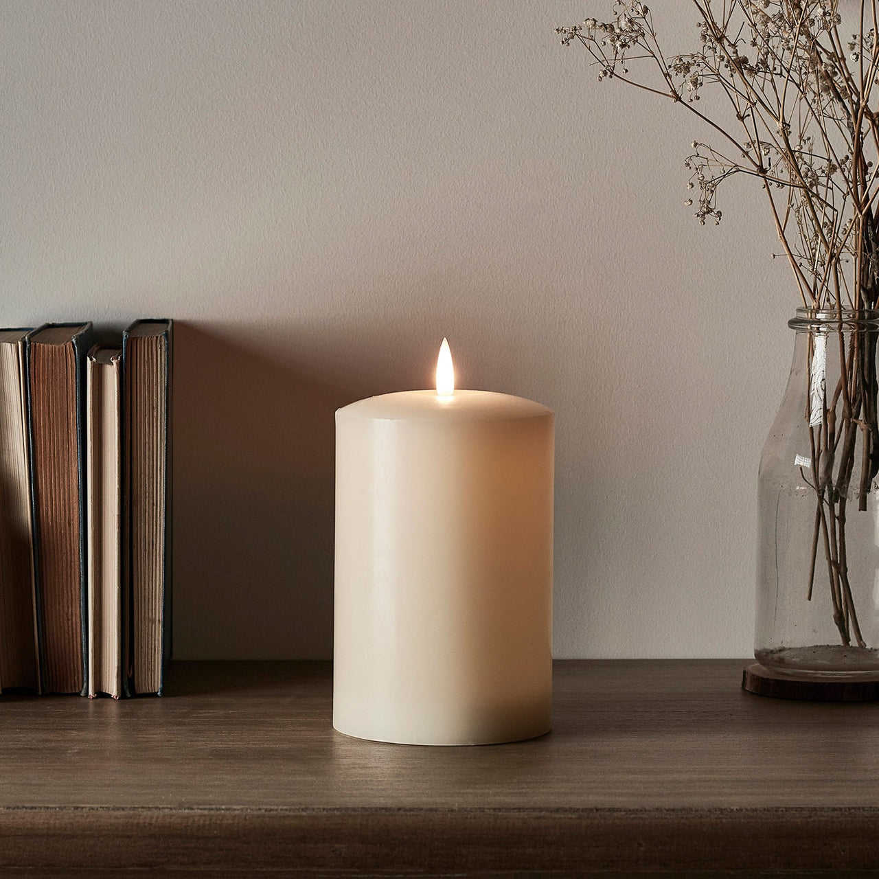 TruGlow® Ivory LED Chapel Candle 15cm