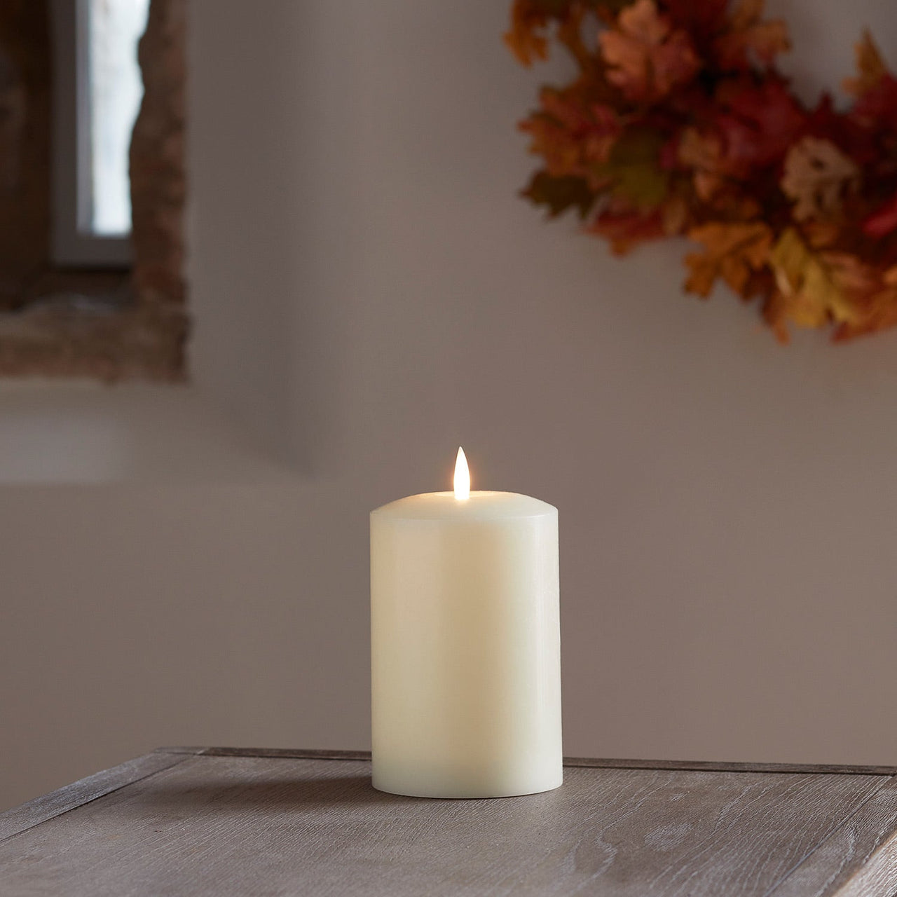 TruGlow® Ivory LED Chapel Candle 15cm
