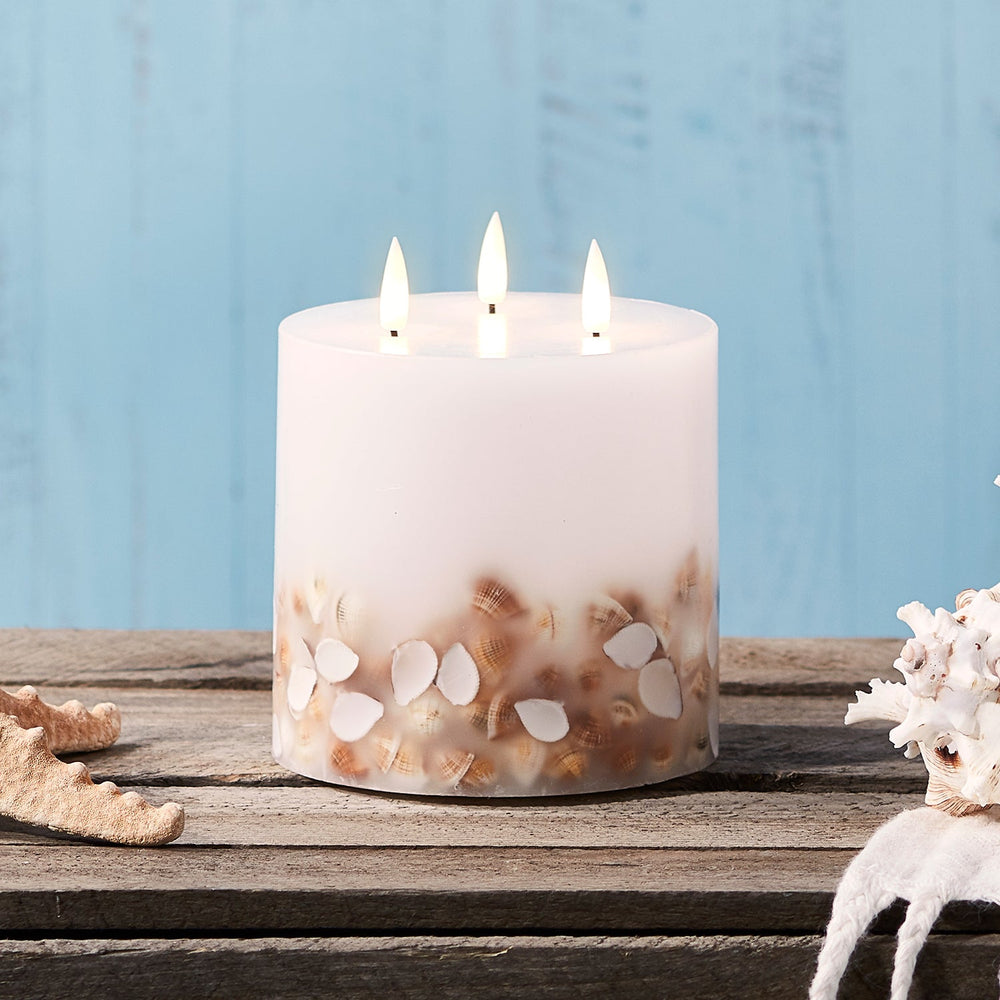 TruGlow® LED Shell 3 Wick Candle
