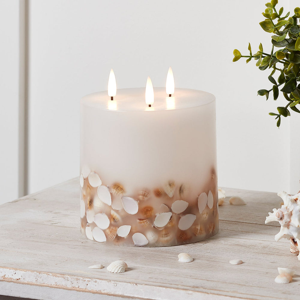 TruGlow® LED Shell 3 Wick Candle