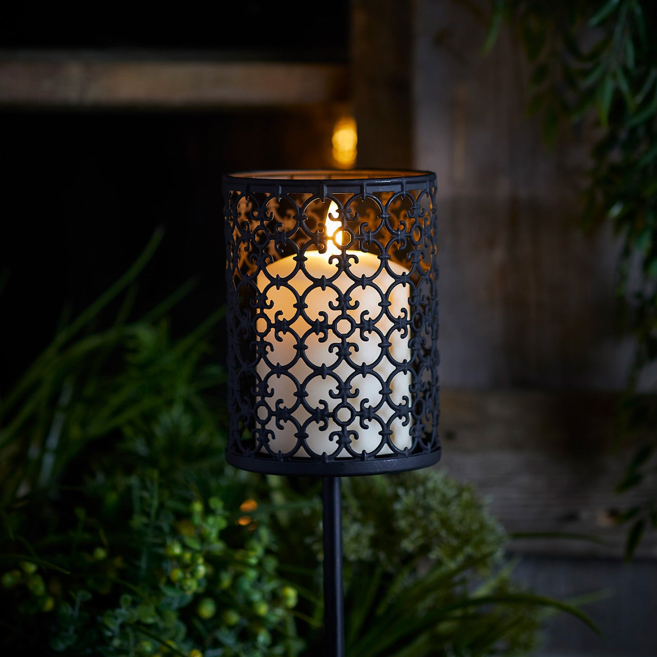 Meknes Candle Garden Stake Light