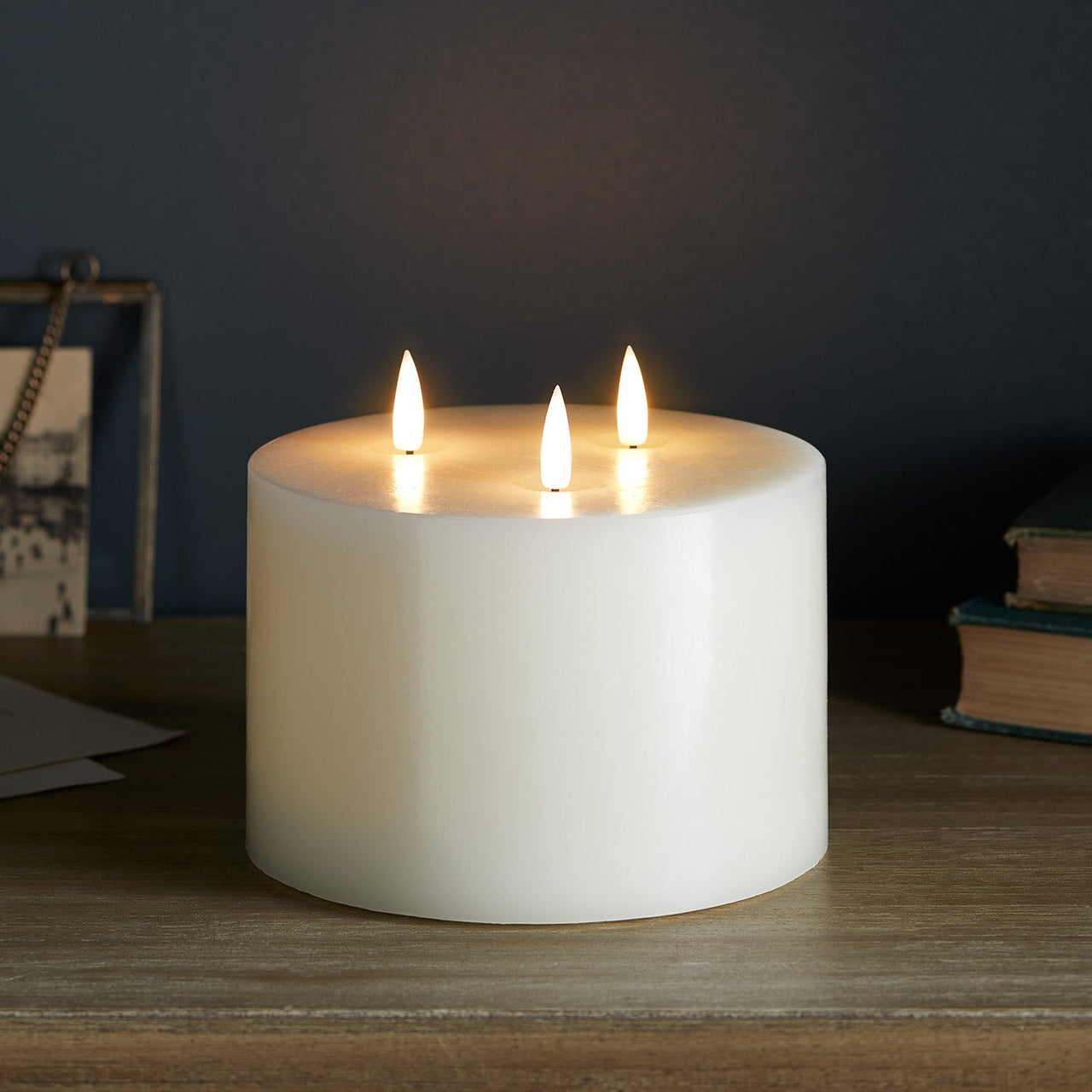 TruGlow® Ivory LED 3 Wick Candle