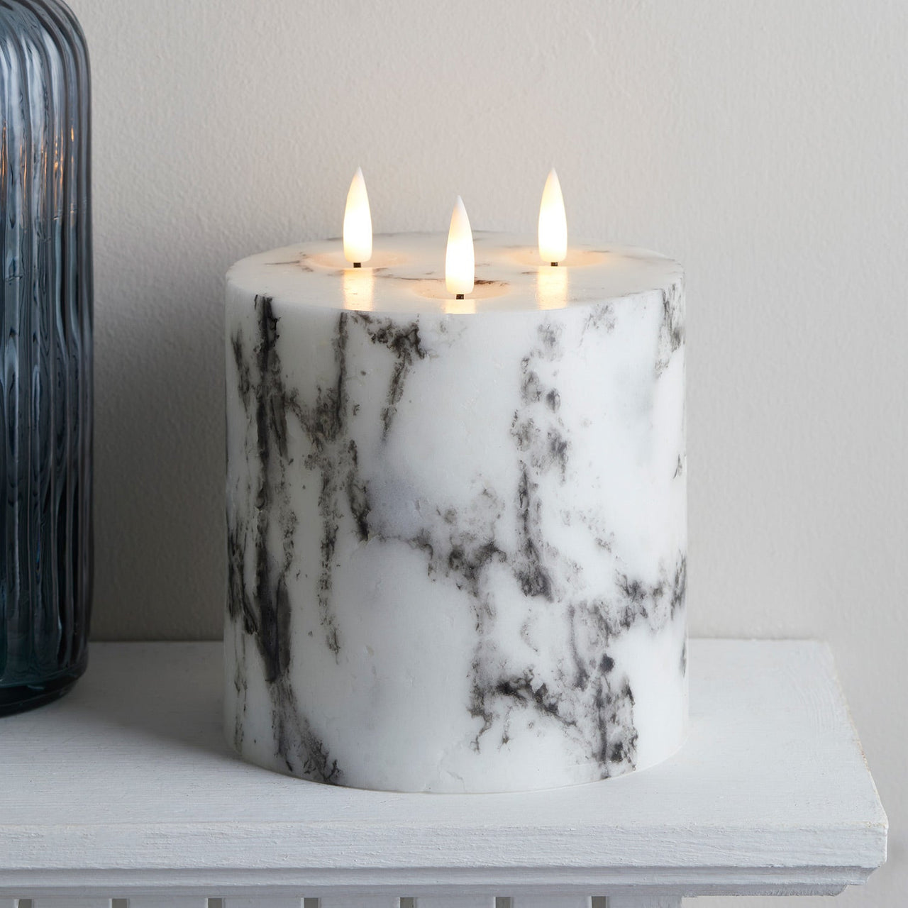 TruGlow® Marble LED 3 Wick Candle
