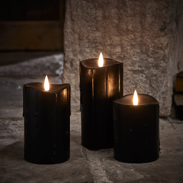 Halloween Black Pumpkin & TruGlow® Candle Bundle