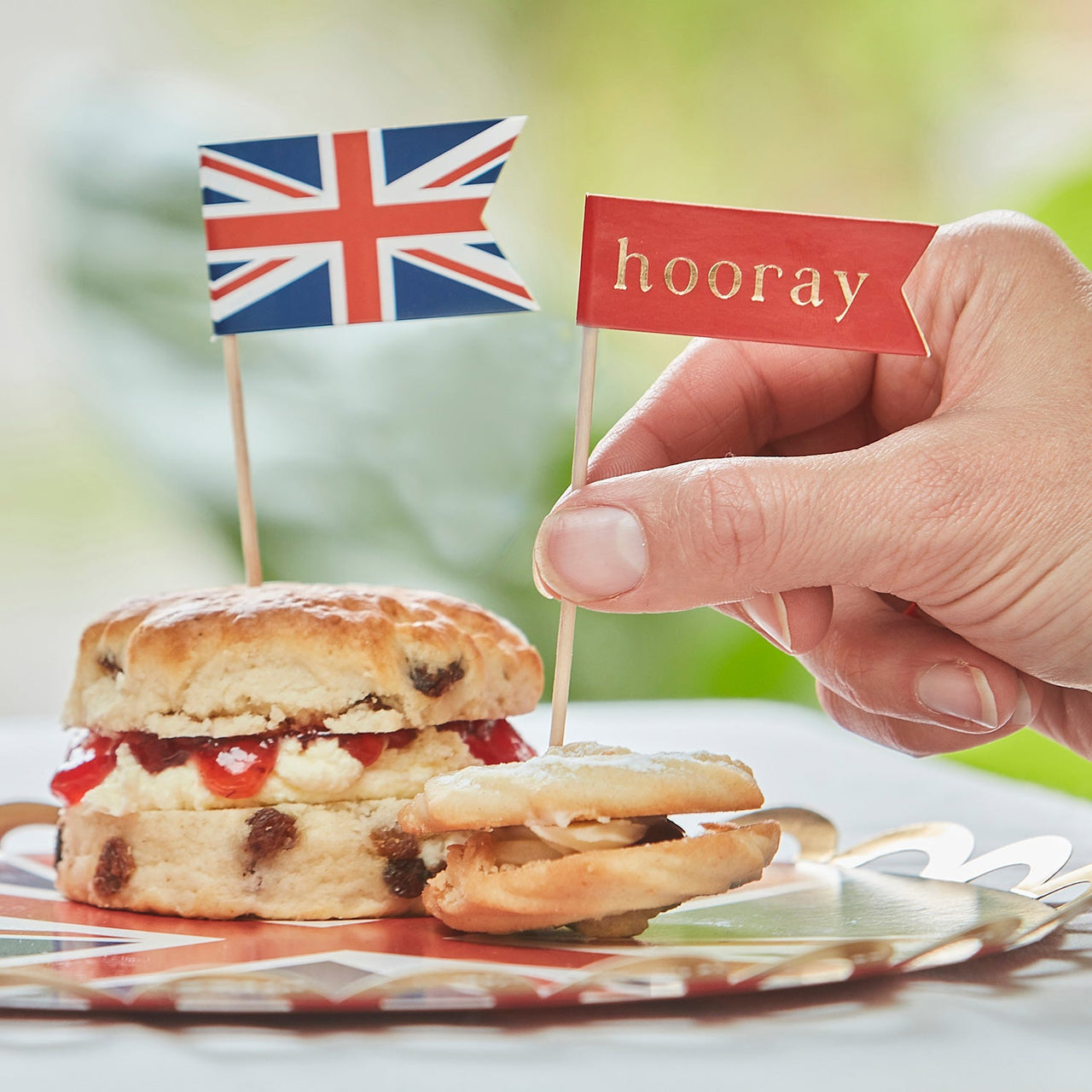 10 Coronation Union Jack Cake Toppers