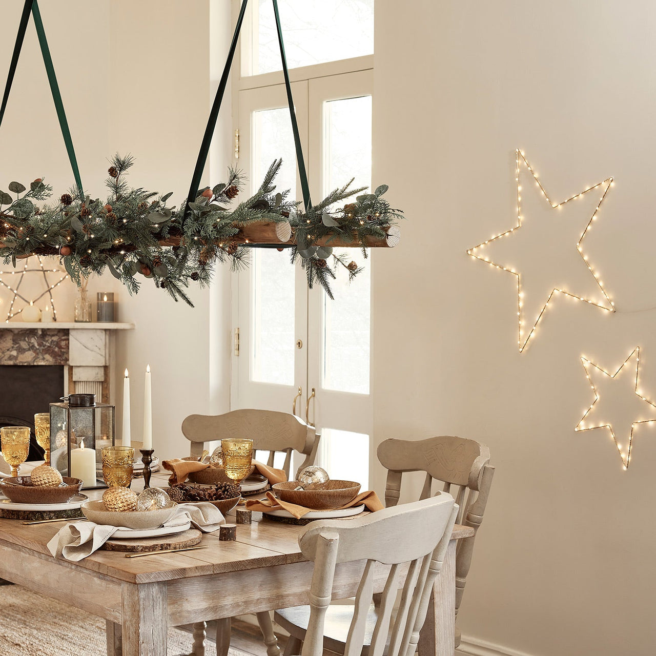 Gold Osby Star Window Light Duo