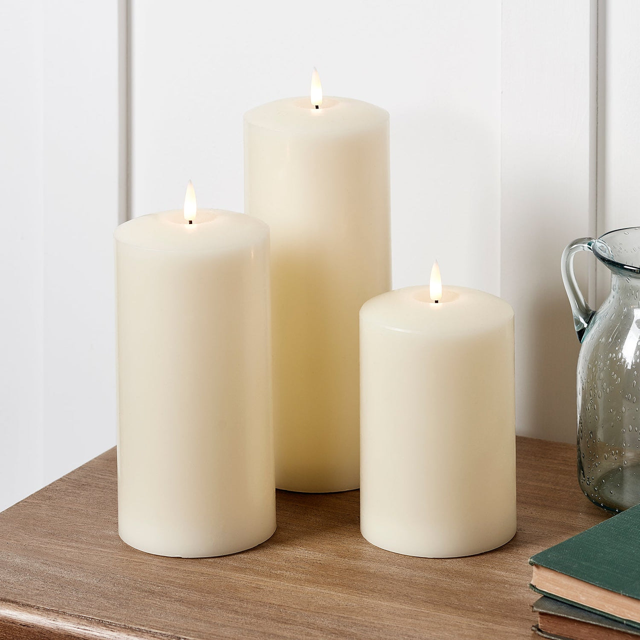 TruGlow® Ivory LED Chapel Candle 15cm