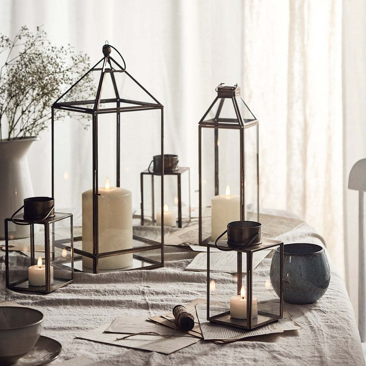 Effi Artisan  TruGlow® Candle Lantern Duo