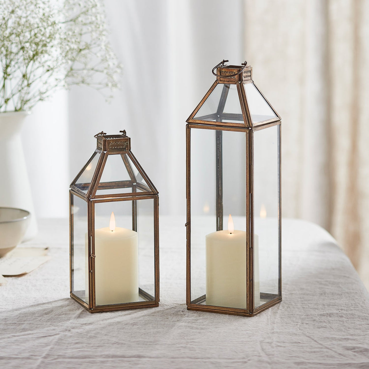 Effi Artisan  TruGlow® Candle Lantern Duo