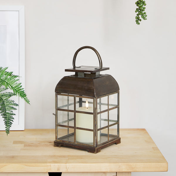 Brass Indoor Glass Lantern