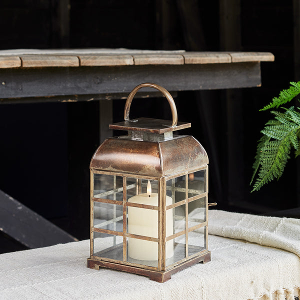 Brass Indoor Glass Lantern