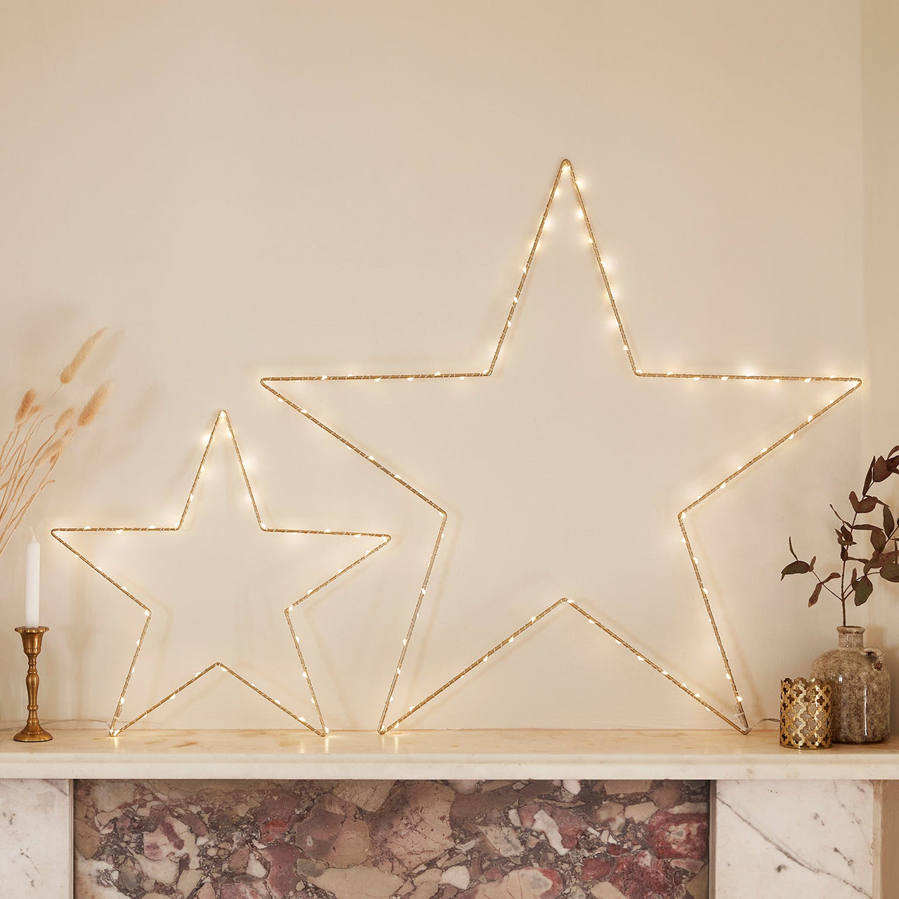 Gold Osby Star Window Light Duo