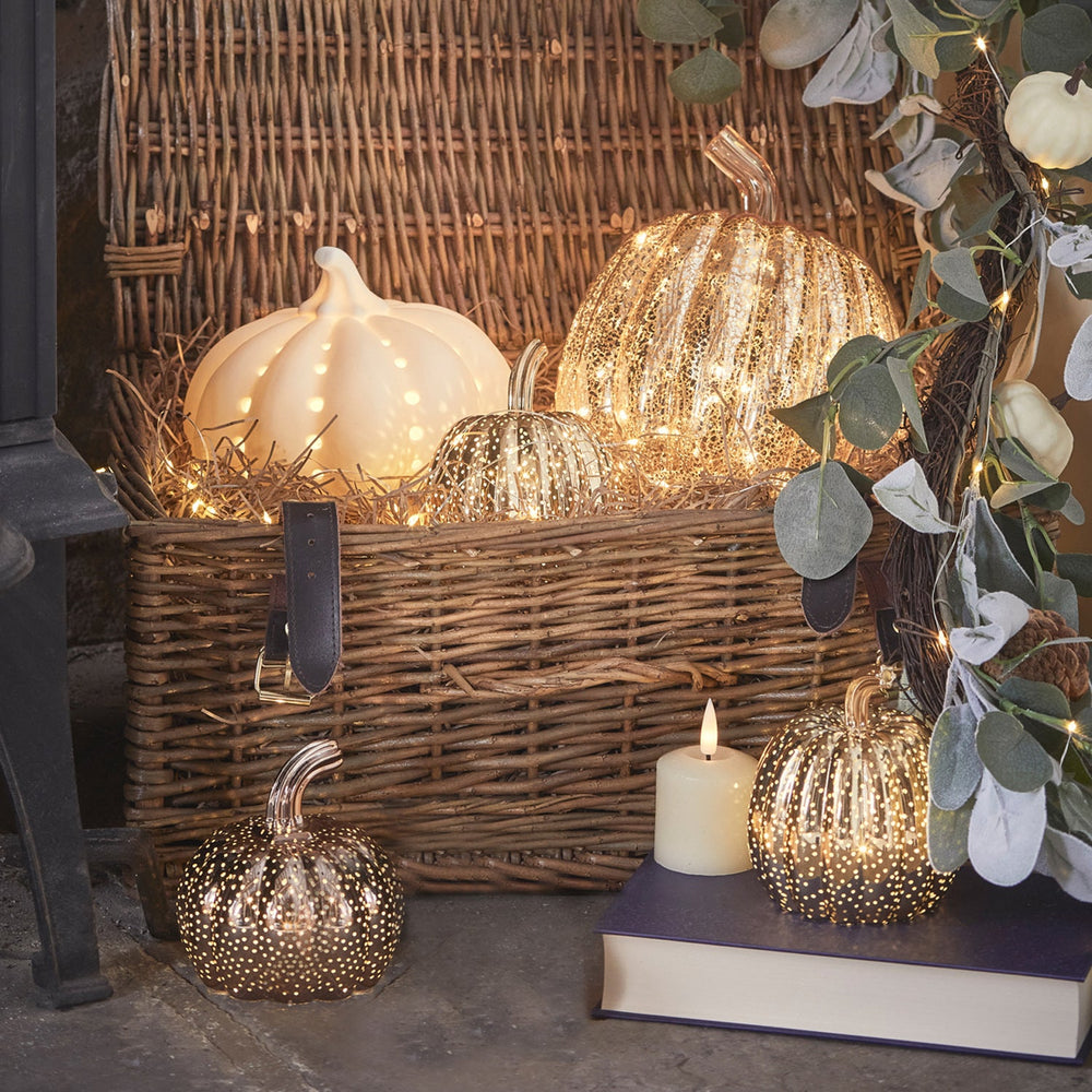 Set of 5 Light Up Pumpkin Decorations