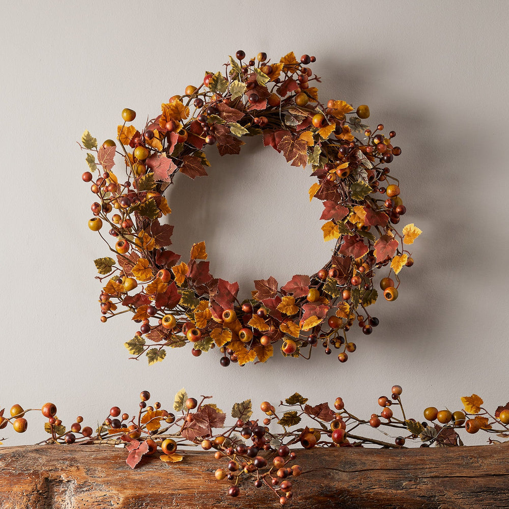 Berry Autumn Wreath and Garland Bundle