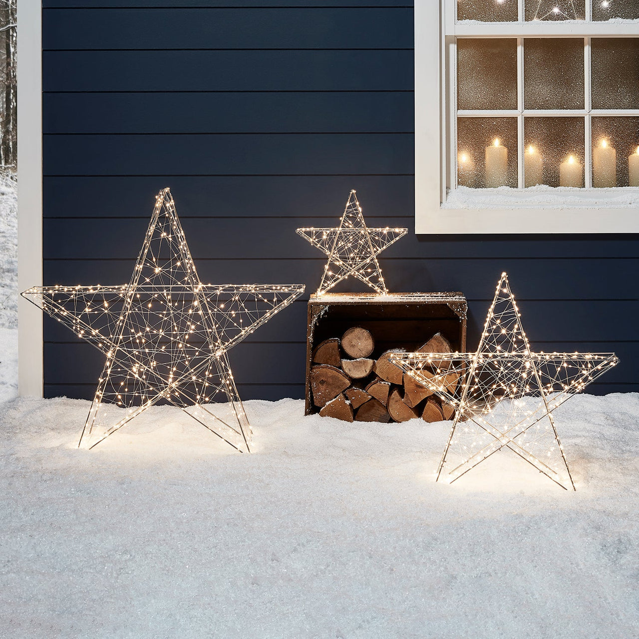 Indoor & Outdoor LED Star Light Trio