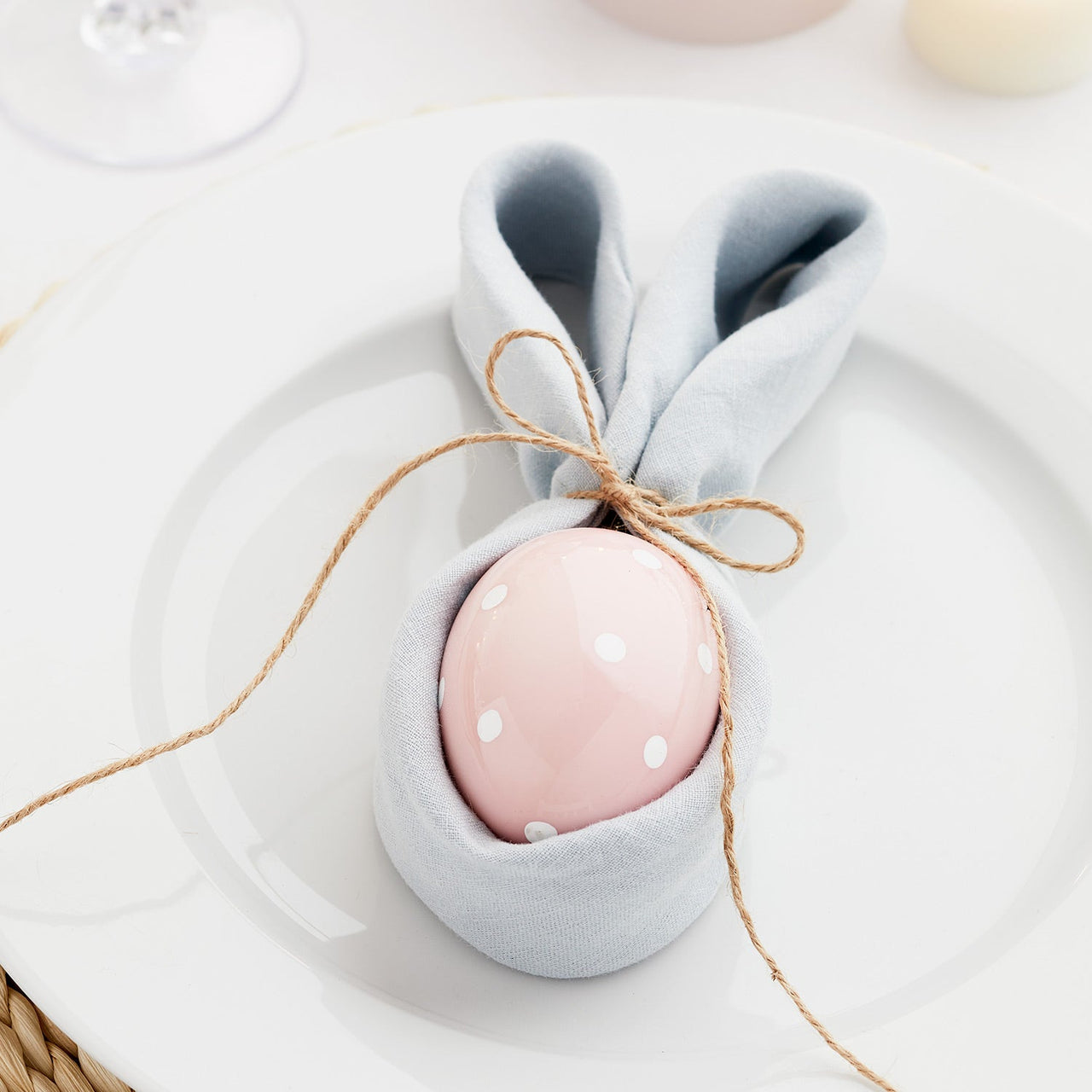 6 Glass Easter Egg Decorations
