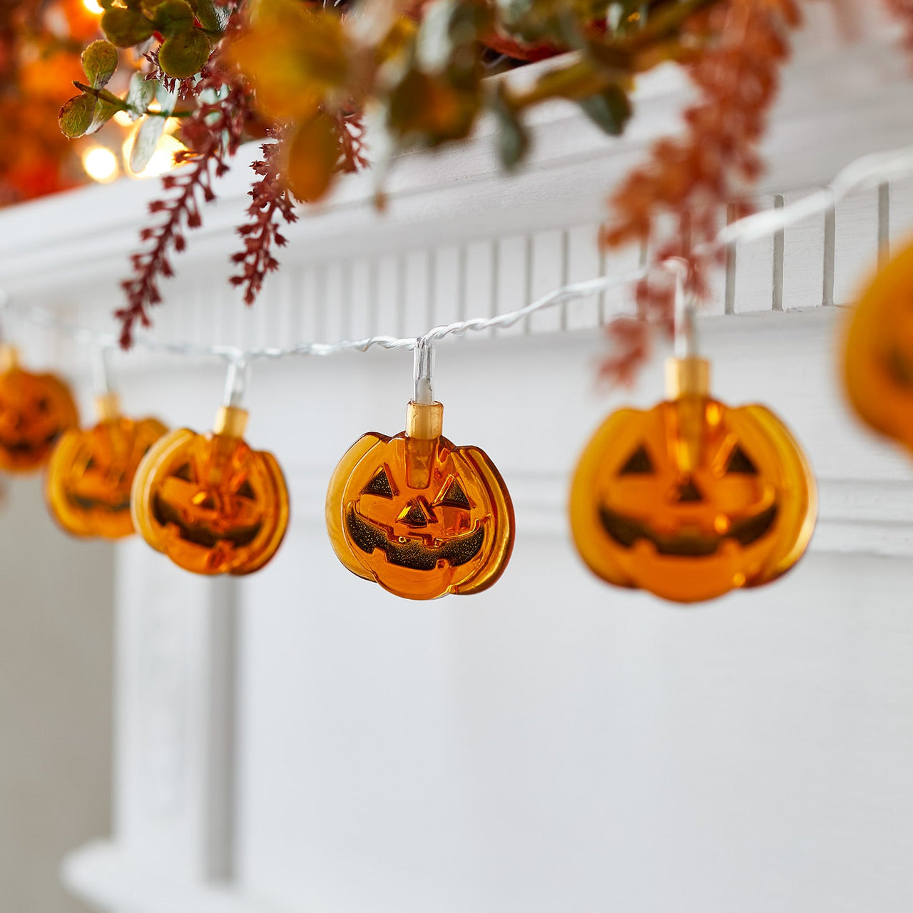 10 LED Pumpkin Fairy Lights