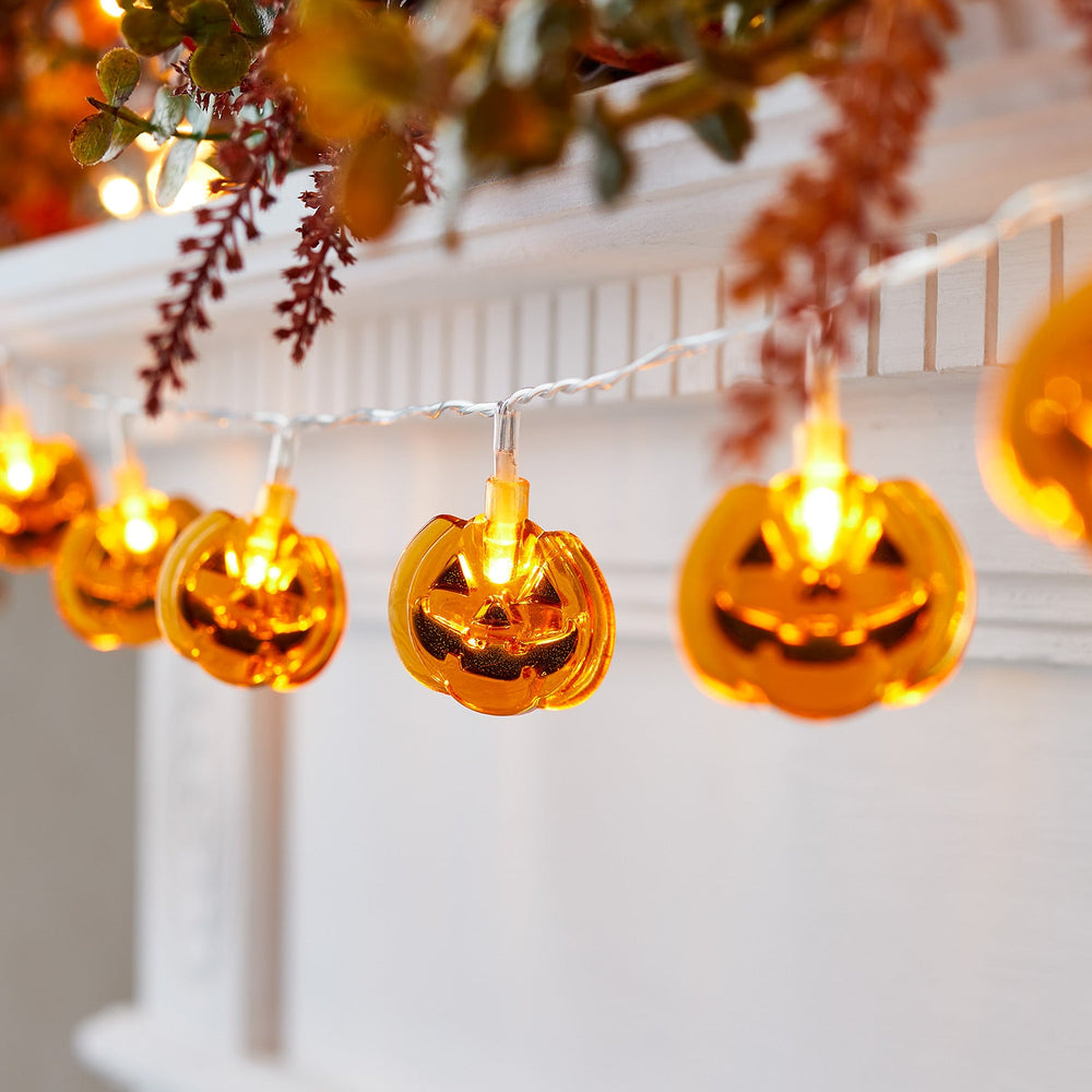 10 LED Pumpkin Fairy Lights