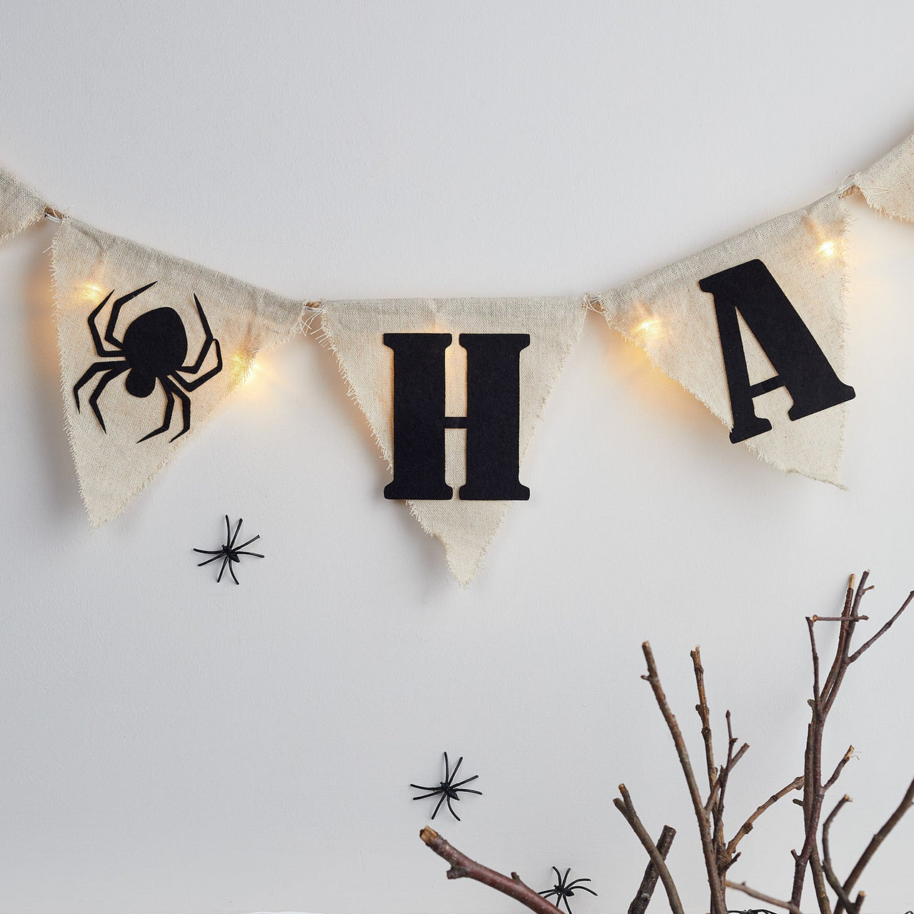 Light Up Happy Halloween Banner