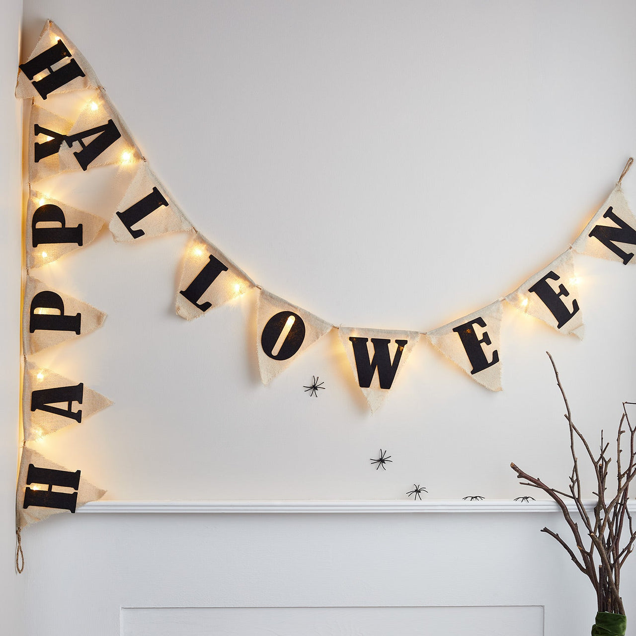 Light Up Happy Halloween Banner