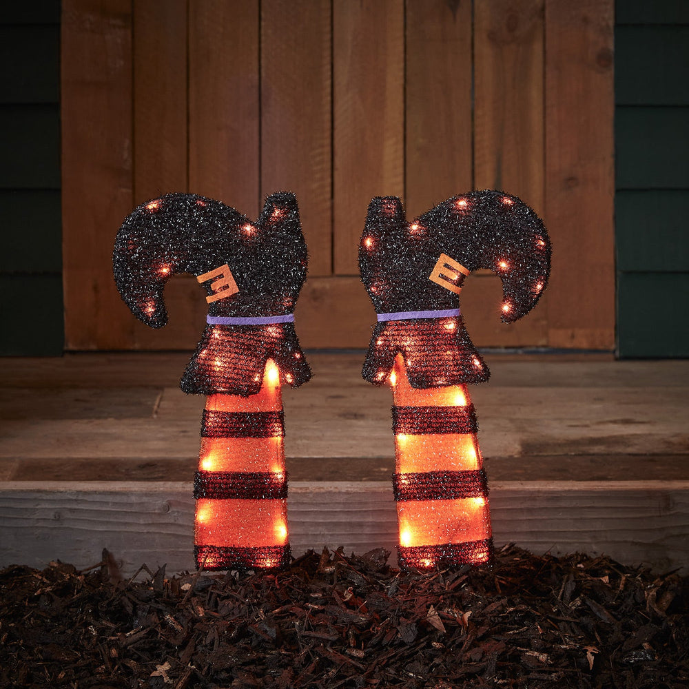 Witches Legs Halloween Garden Stake Lights