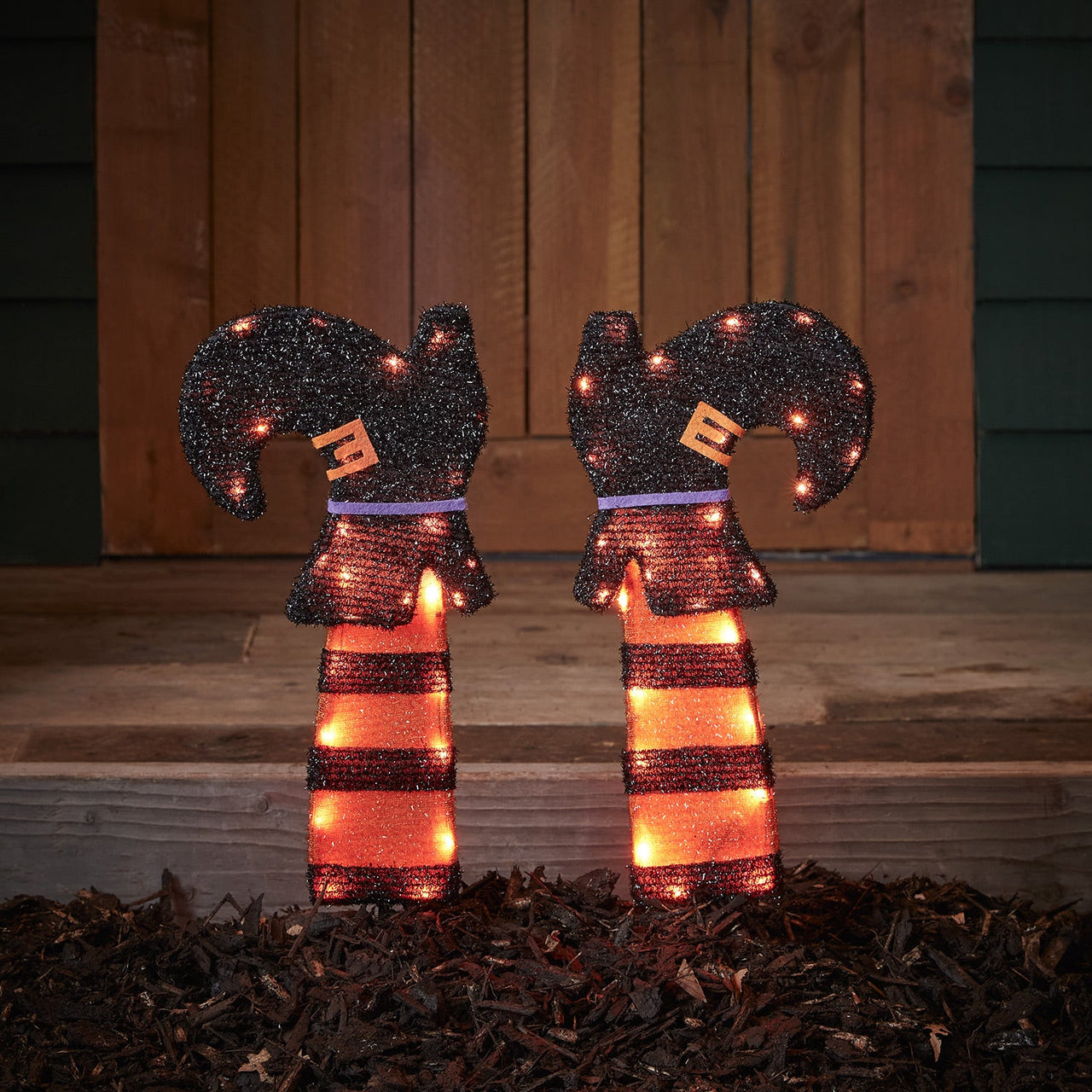 Witches Legs Halloween Garden Stake Lights