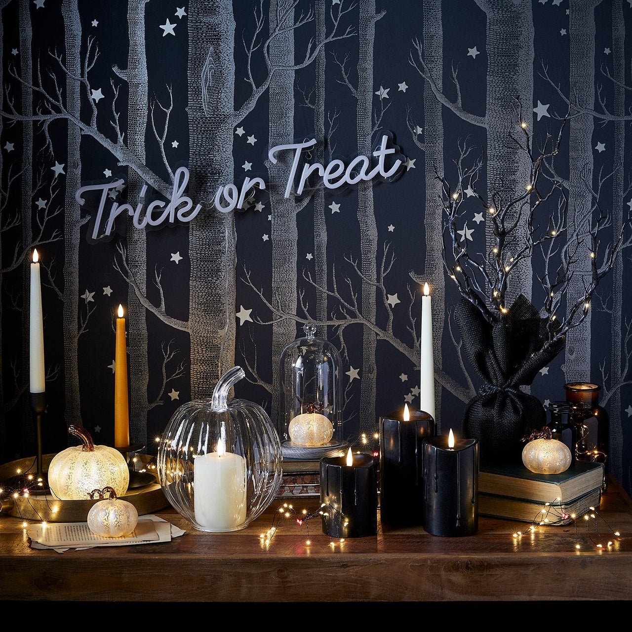 Trick Or Treat Halloween Neon Wall Light