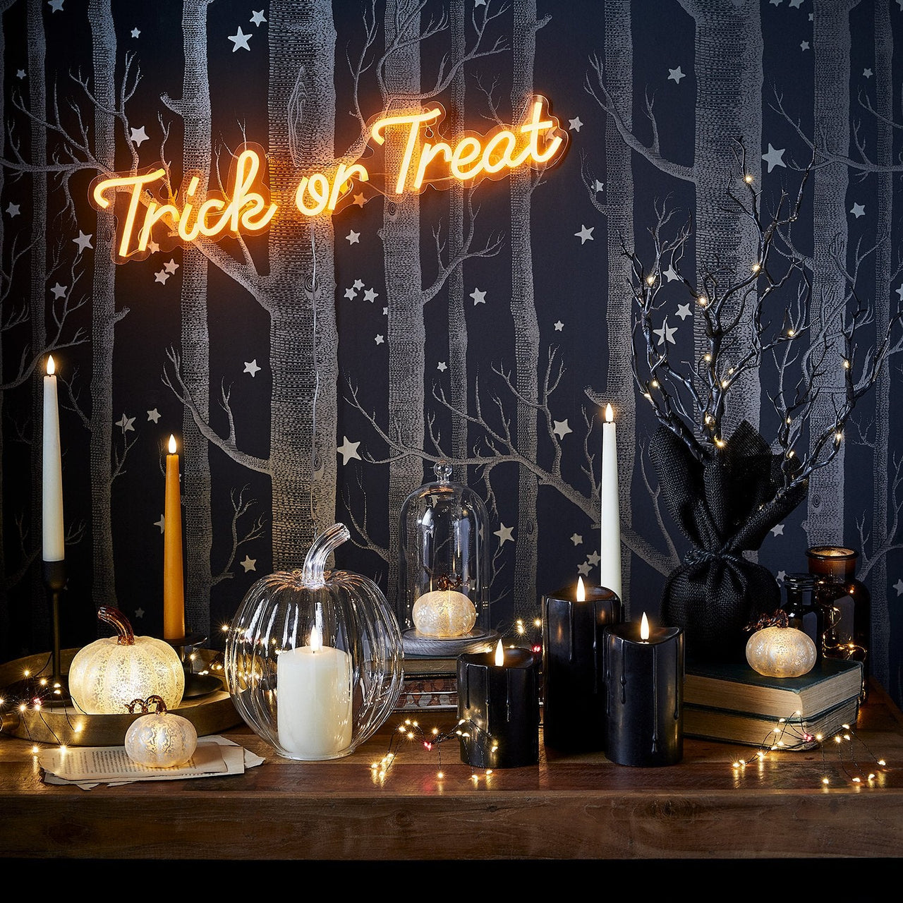 Trick Or Treat Halloween Neon Wall Light