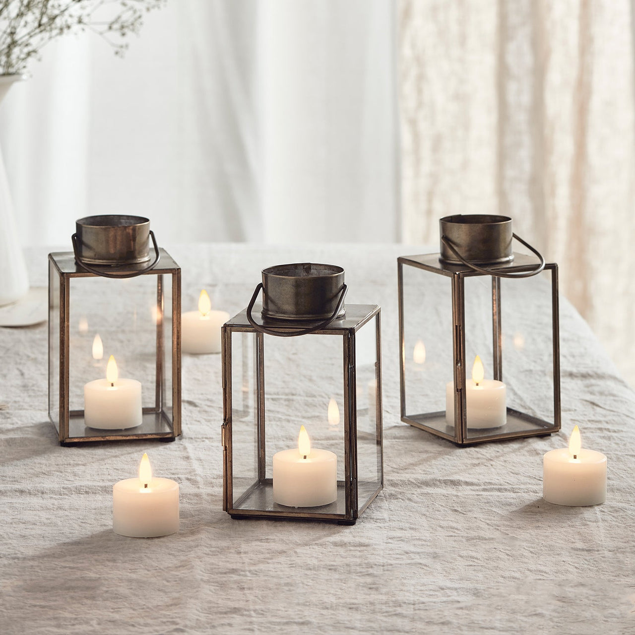 Gota Artisan Glass Lantern Trio