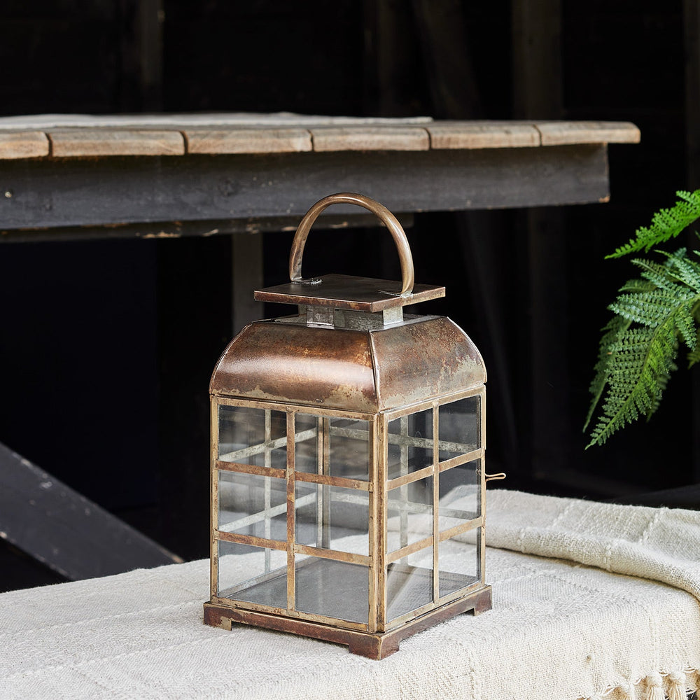 Brass Indoor Glass Lantern
