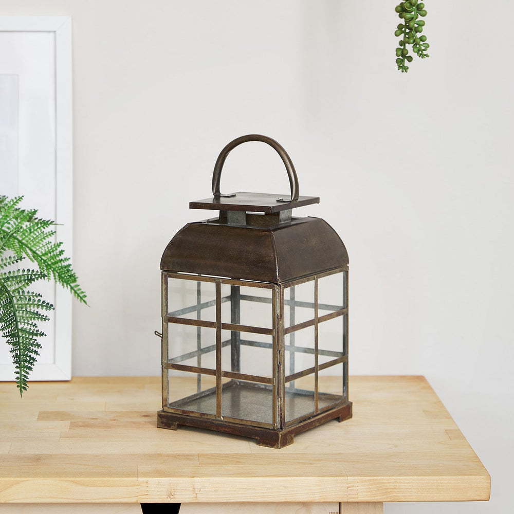 Brass Indoor Glass Lantern