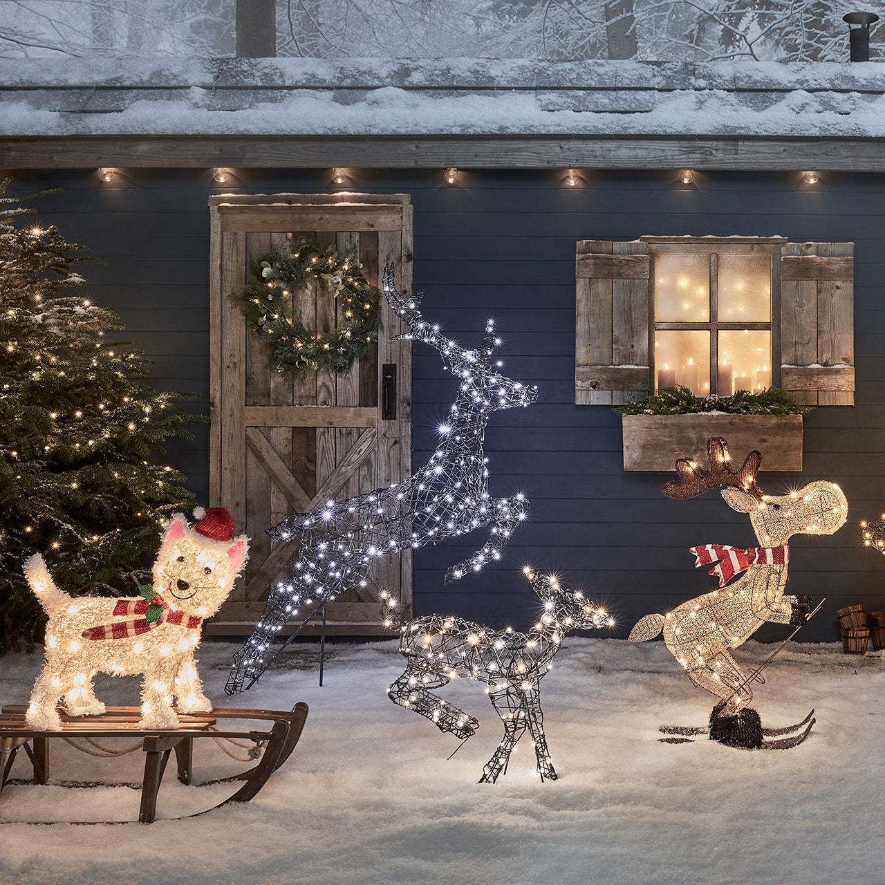 Westie Outdoor Christmas Figure