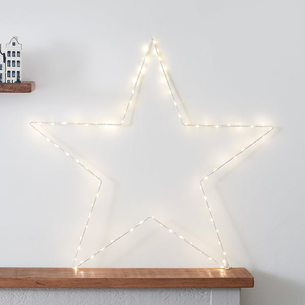 White TruGlow® Pillar Candle Trio & Osby Star Light Bundle