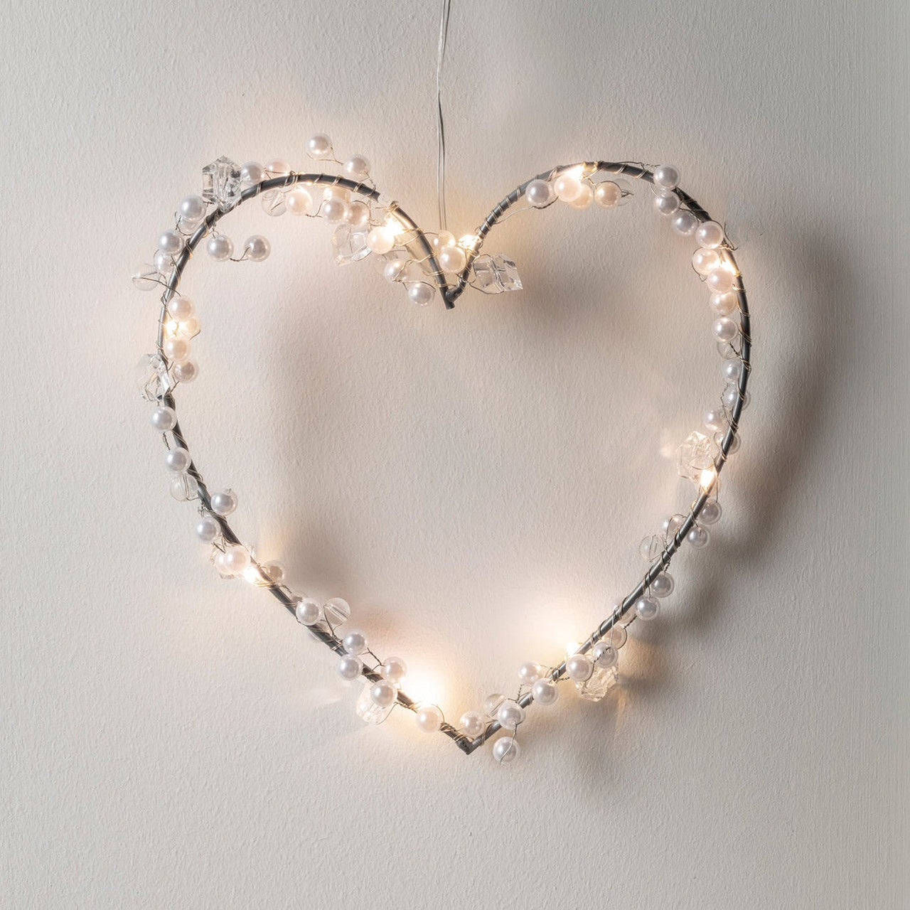 Warm White Micro Light Heart Wreath