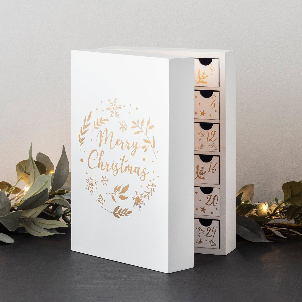 Winter Scene Wooden Advent Calendar