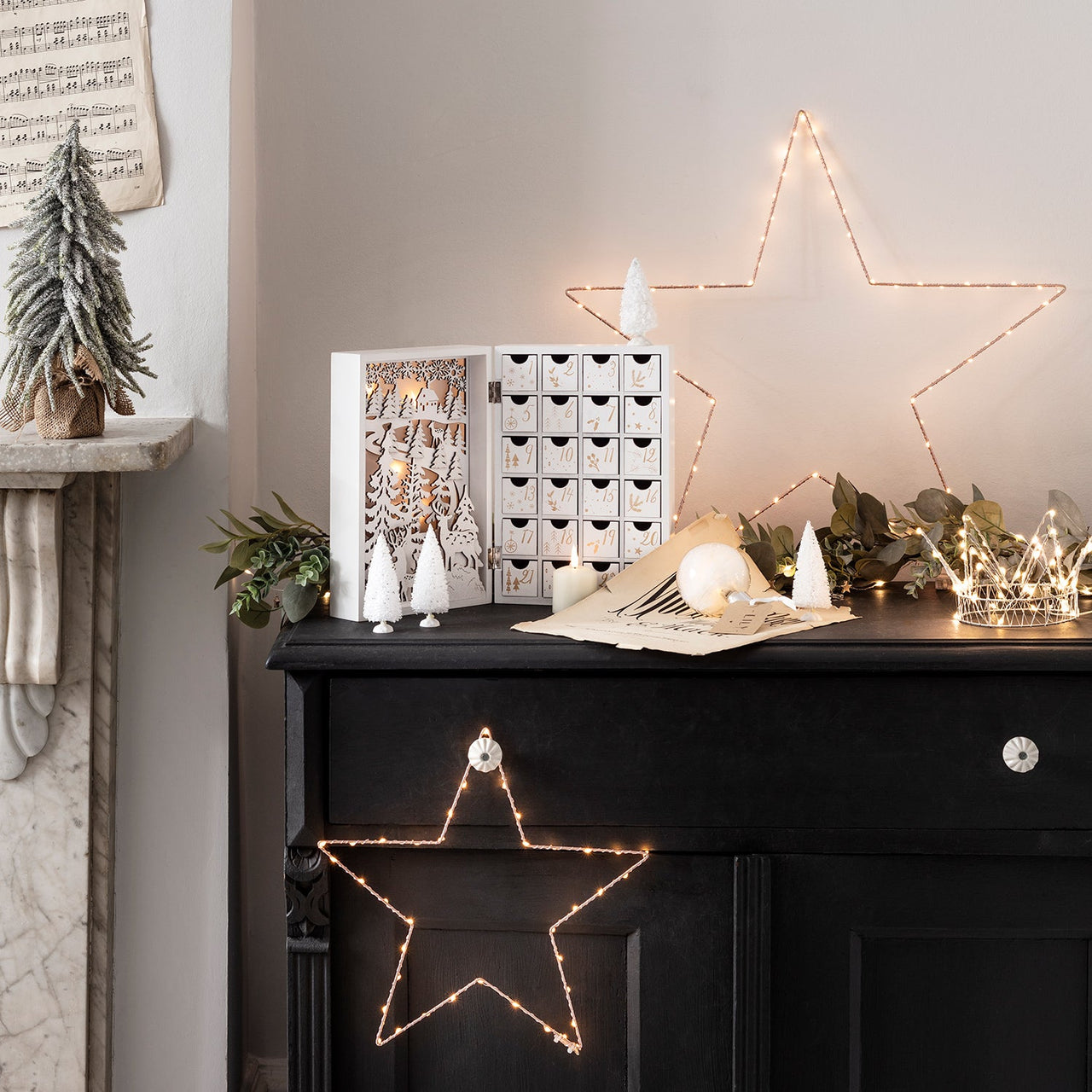 60cm Rose Gold Osby Star Window Light