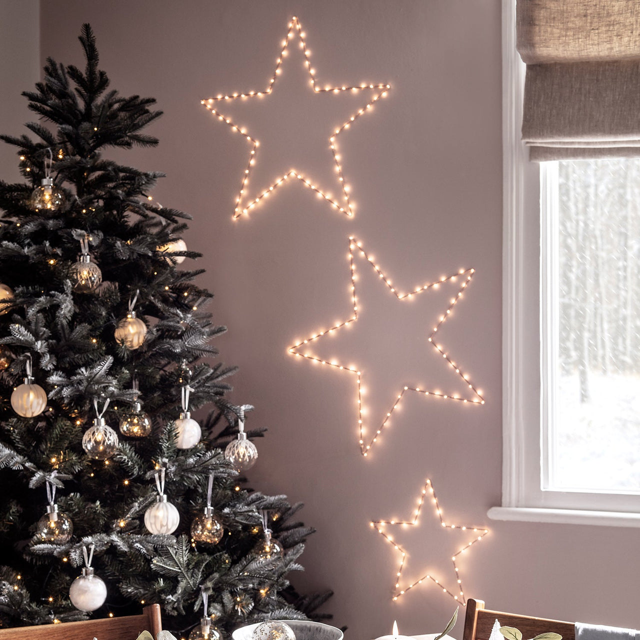 60cm Rose Gold Osby Star Window Light